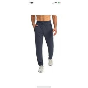 GRADUAL‎ Men's Sweatpants with Zipper Pockets Tapered Joggers Large DK. Grey